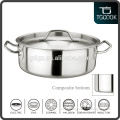 All stainless steel shallow stock pot with good quality and best price for boiling